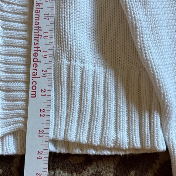 Chico's Chunky Metal Clasp Cardigan Sweater Womens 1/M Cotton 90’s Y2K Preppy - Picture 8 of 9